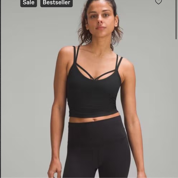 lululemon athletica Tops - Lululemon • Black Align Strappy Ribbed Tank Top Size 6